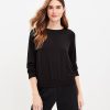 Clothing Loft | Lou & Grey Cinched Signaturesoft Top Black