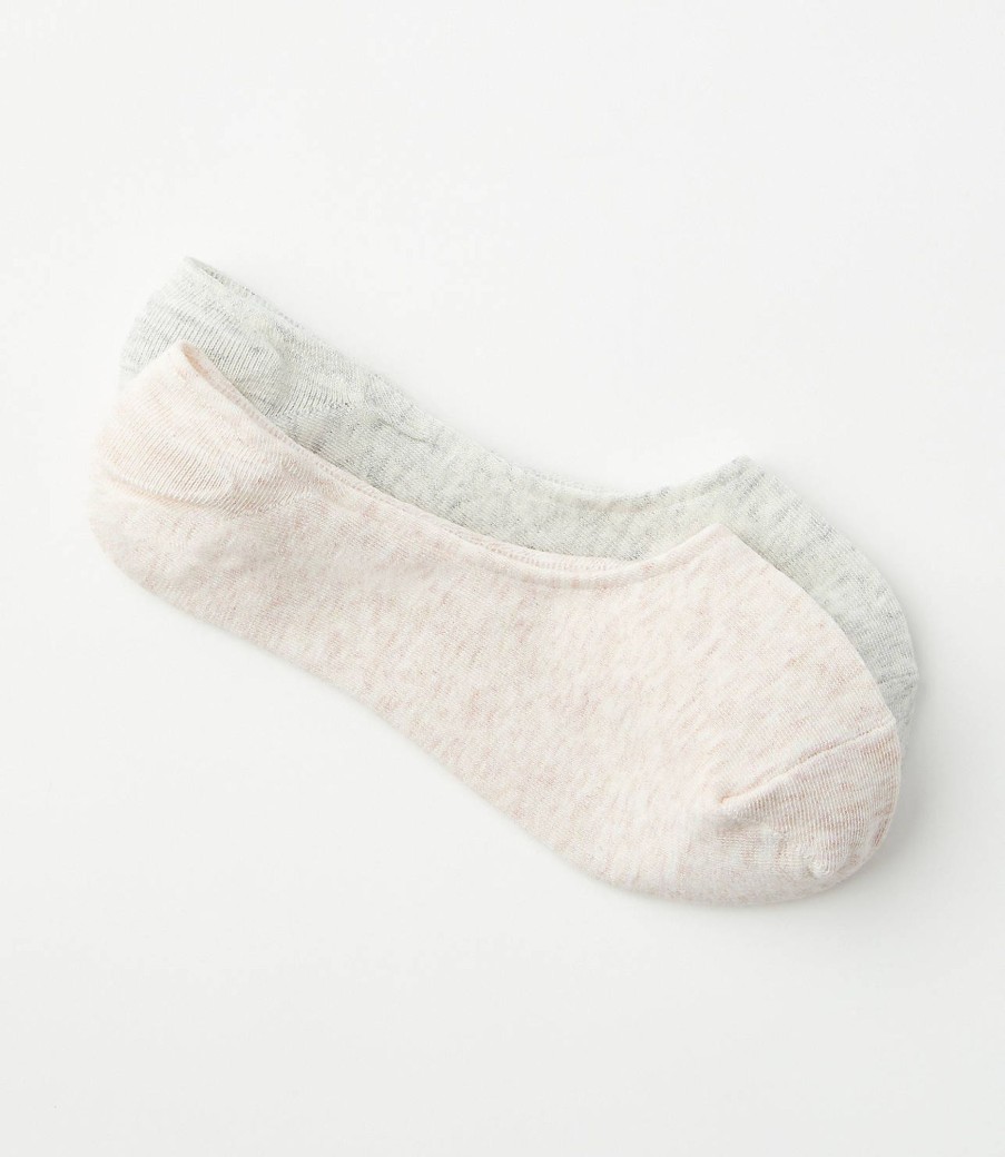 Accessories & Shoes Loft | Basic No Show Sock Set Soft Grey Melange