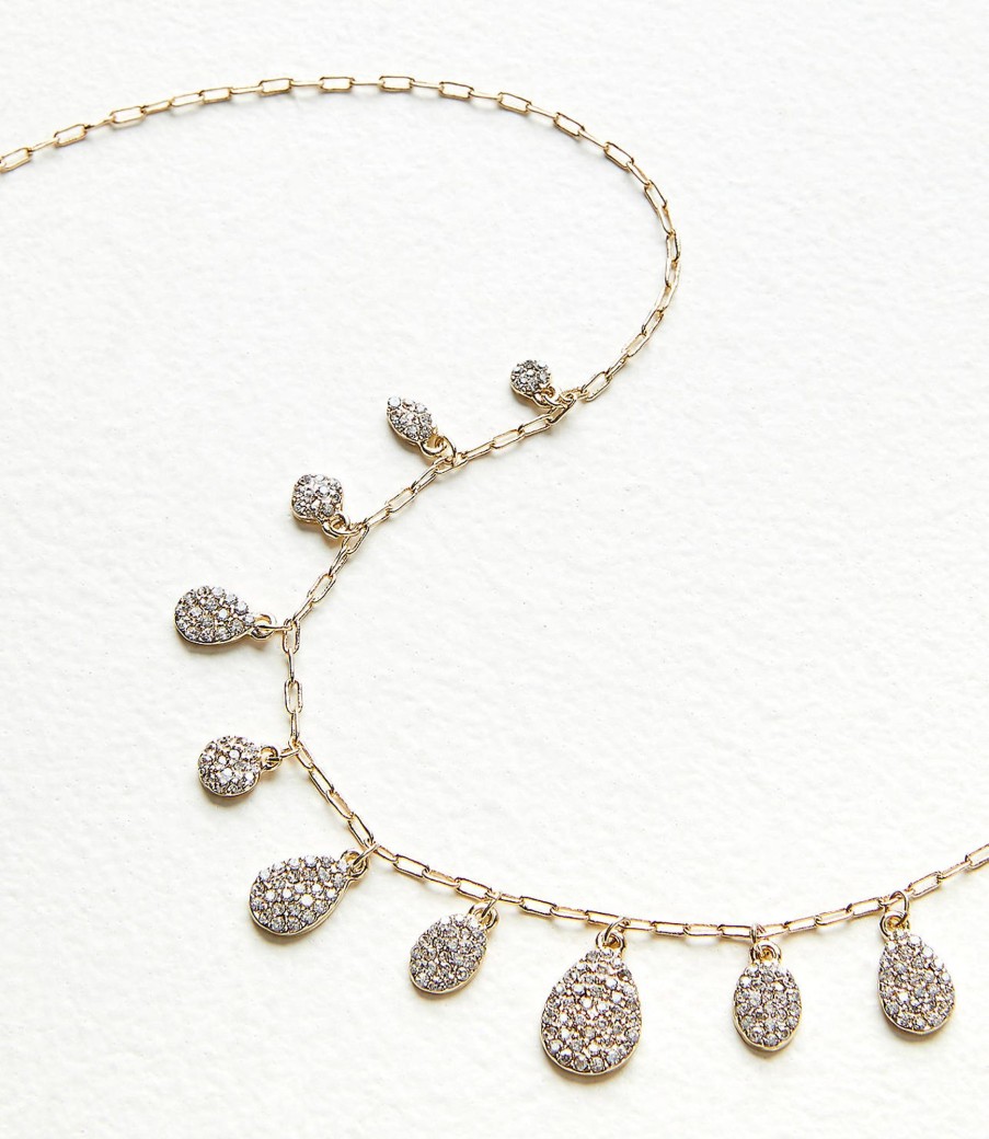 Accessories & Shoes Loft | Crystal Shaker Necklace Goldtone