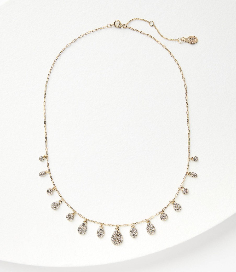 Accessories & Shoes Loft | Crystal Shaker Necklace Goldtone