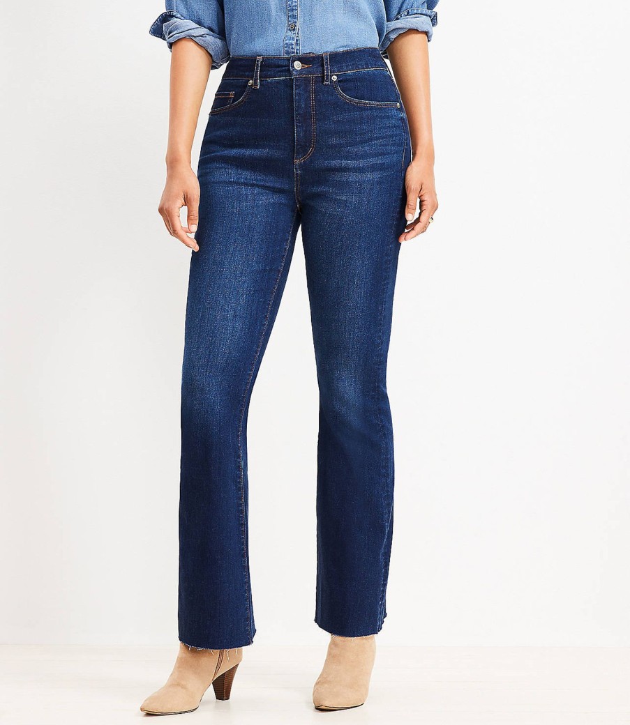 Clothing Loft | Tall Curvy Fresh Cut High Rise Slim Flare Jeans In Dark Wash