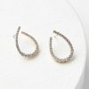 Accessories & Shoes Loft | Crystal Teardrop Earrings Goldtone