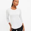 Clothing Loft | Heathered Long Sleeve Everyday Tee Silver Heather Grey