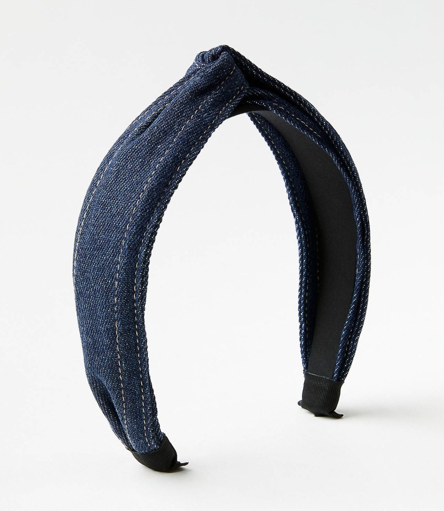 Accessories & Shoes Loft | Chambray Knot Headband Dark Chambray