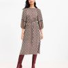 Clothing Loft | Foulard Puff Sleeve Midi Dress Magical Plum