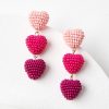 Accessories & Shoes Loft | Heart Drop Statement Earrings Rose Magenta