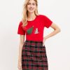 Clothing Loft | Holiday Kitten Everyday Crew Tee Tango Red