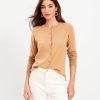 Clothing Loft | Crew Neck Cardigan Perfect Camel