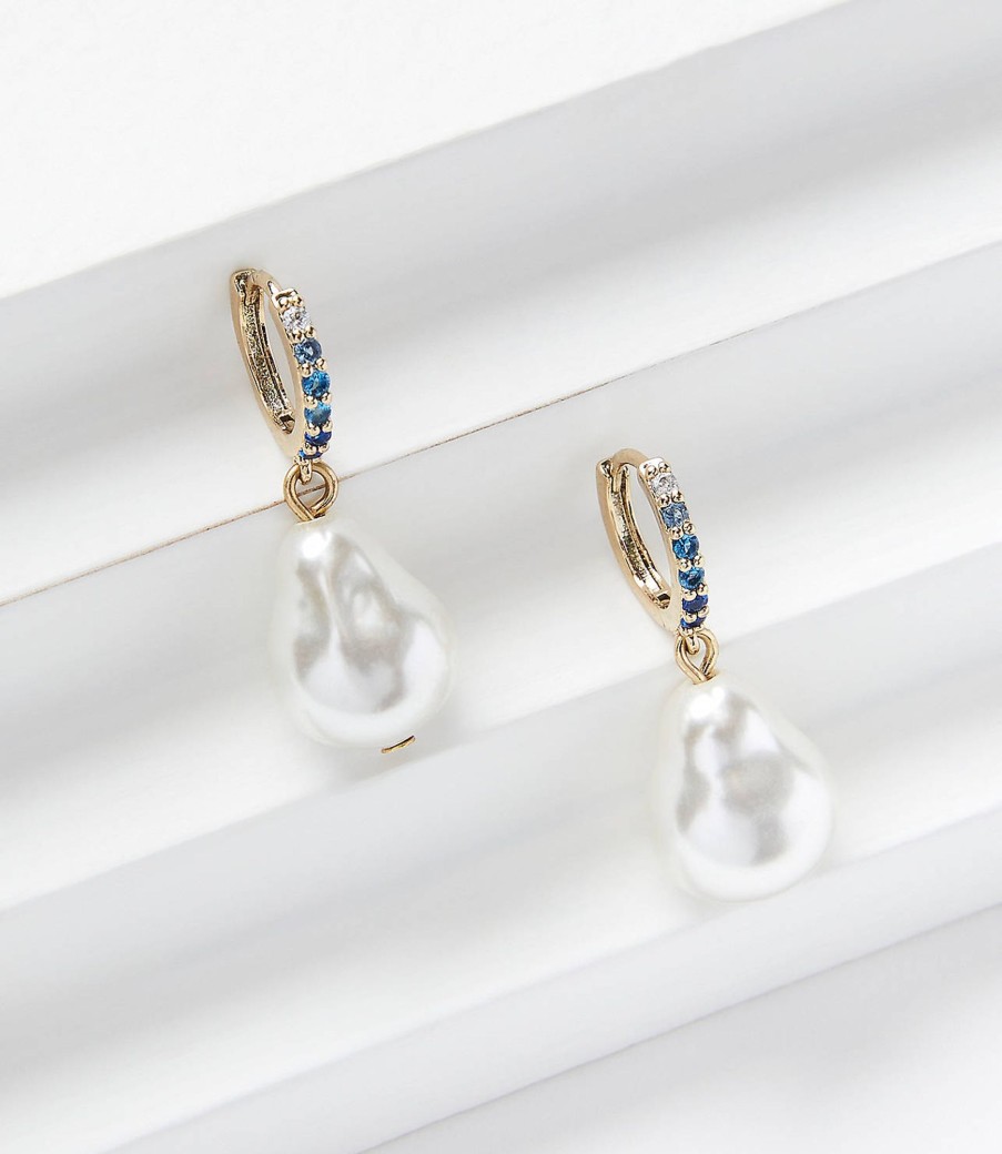 Accessories & Shoes Loft | Pearlized Drop Huggie Earrings Fresh Pearl