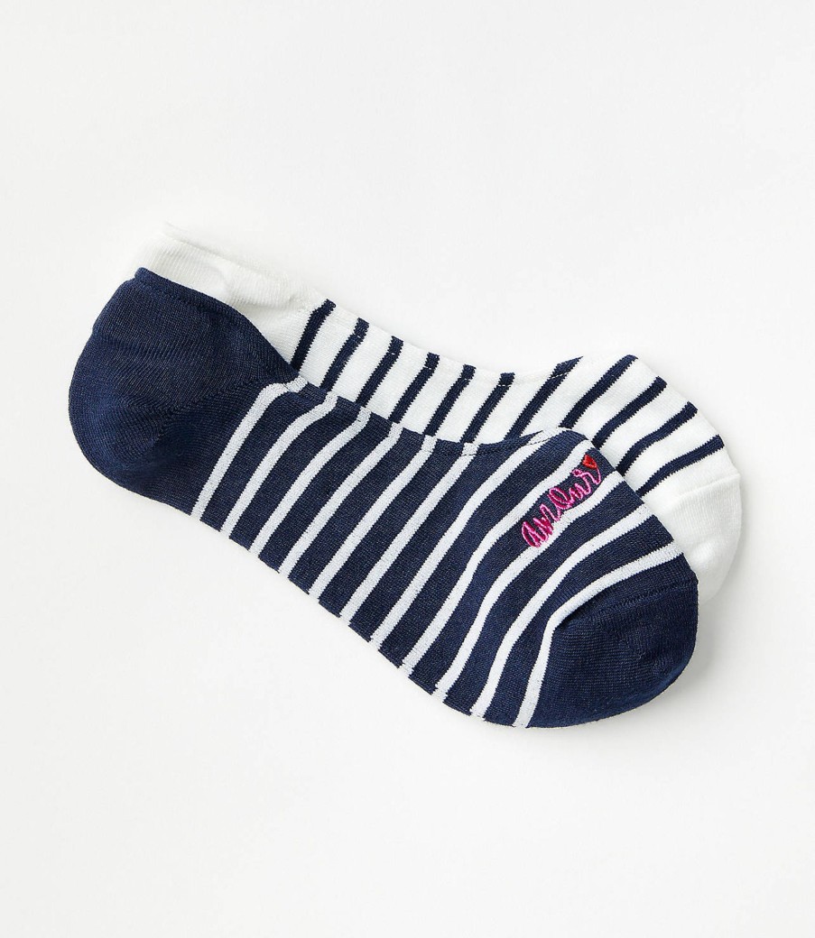 Accessories & Shoes Loft | Striped No Show Sock Set Deep Space Blue