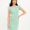 Clothing Loft | Eyelet Flutter Sleeve Shift Dress Cactus