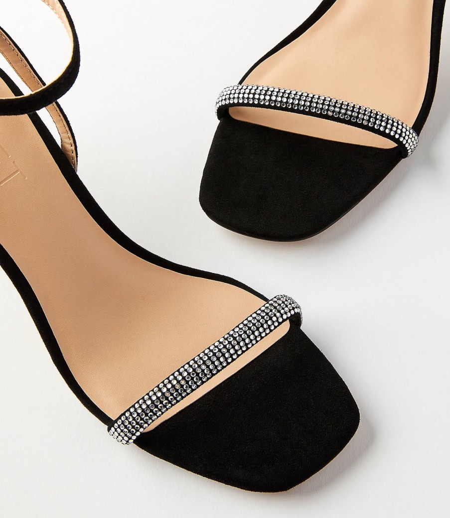 Accessories & Shoes Loft | Crystal Ankle Strap Heels Black