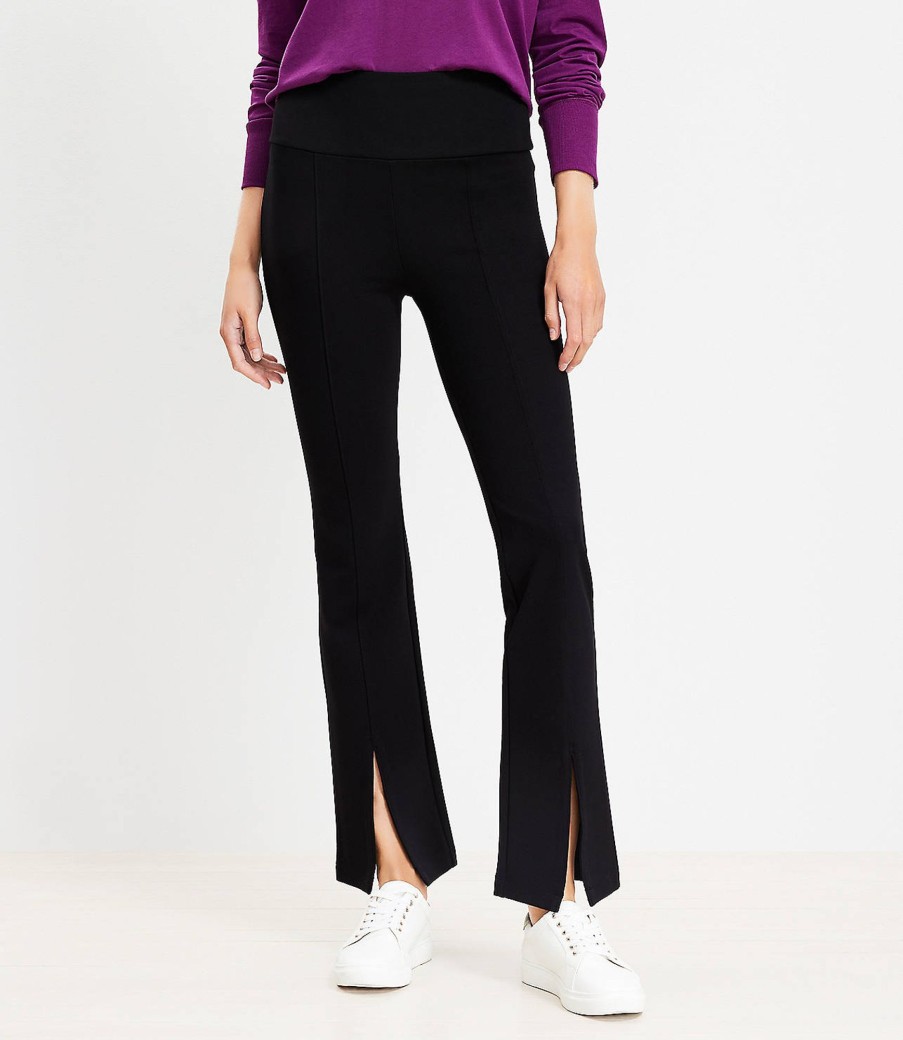 Clothing Loft | Lou & Grey Front Slit Flare Pants Black