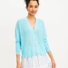 Clothing Loft | Drop Shoulder V-Neck Cardigan Aqua Glow