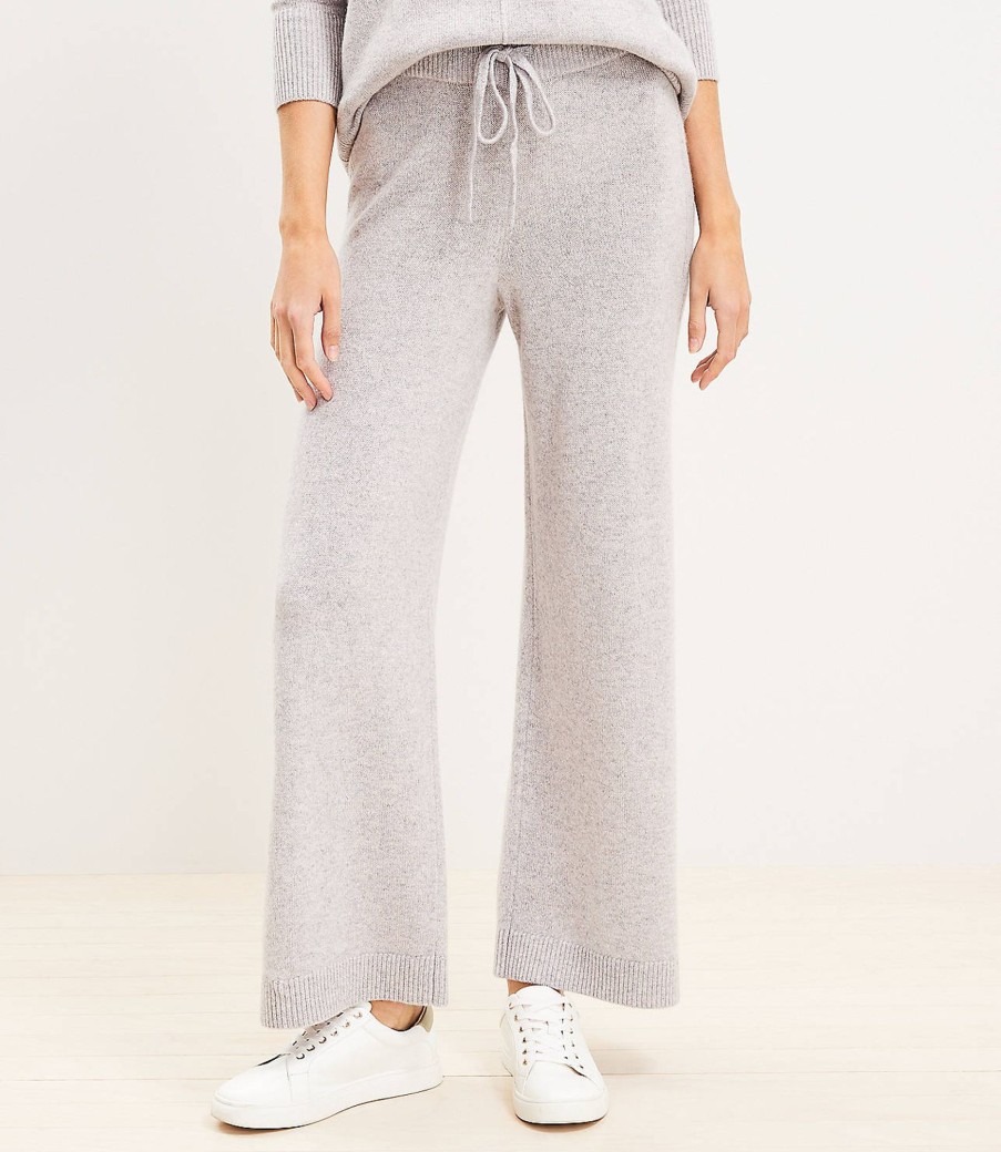 Clothing Loft | Lou & Grey Cashmere Wide Leg Pants Moonlight Grey Heather