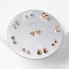 Accessories & Shoes Loft | Pearlized Crystal Stud Earring Set Goldtone