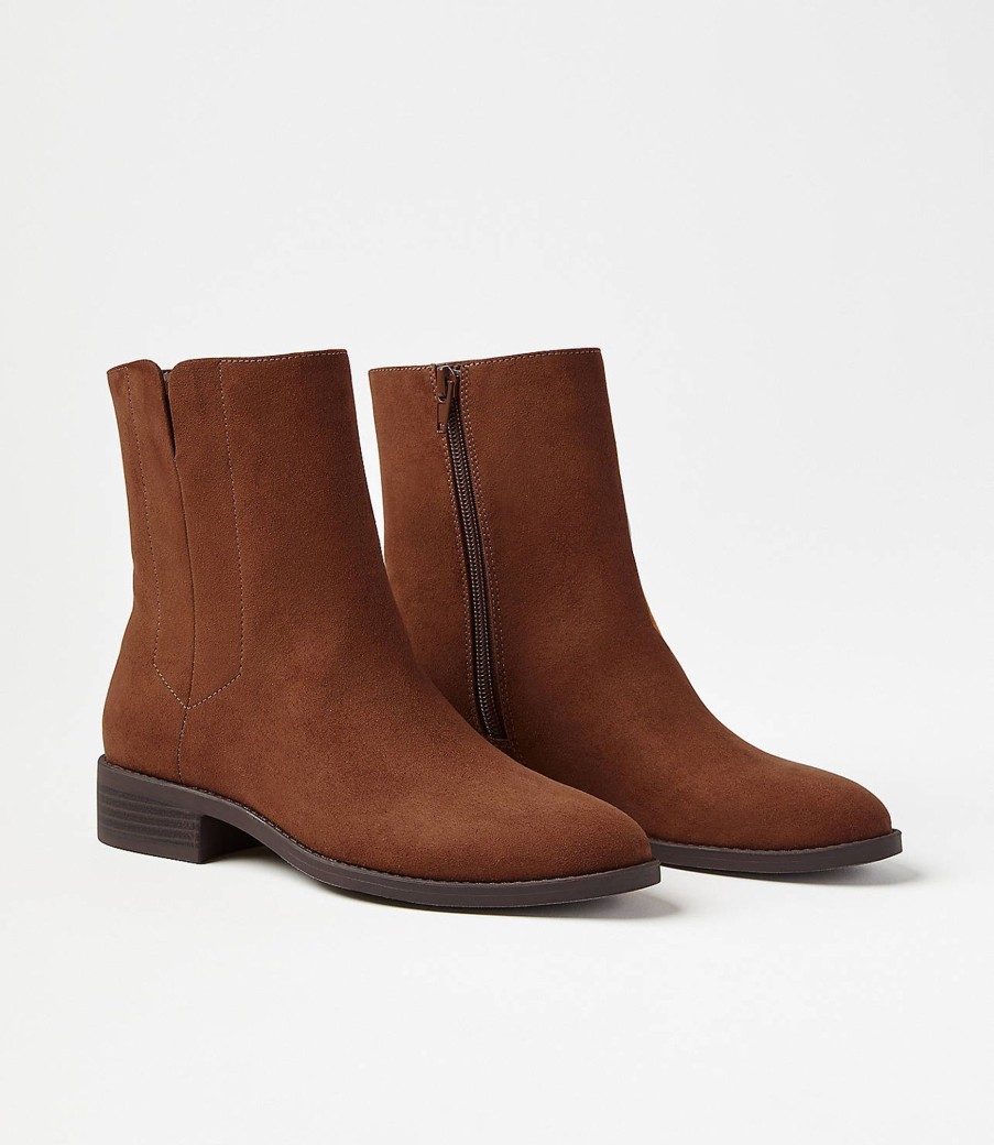 Accessories & Shoes Loft | Flat Ankle Boots Cognac