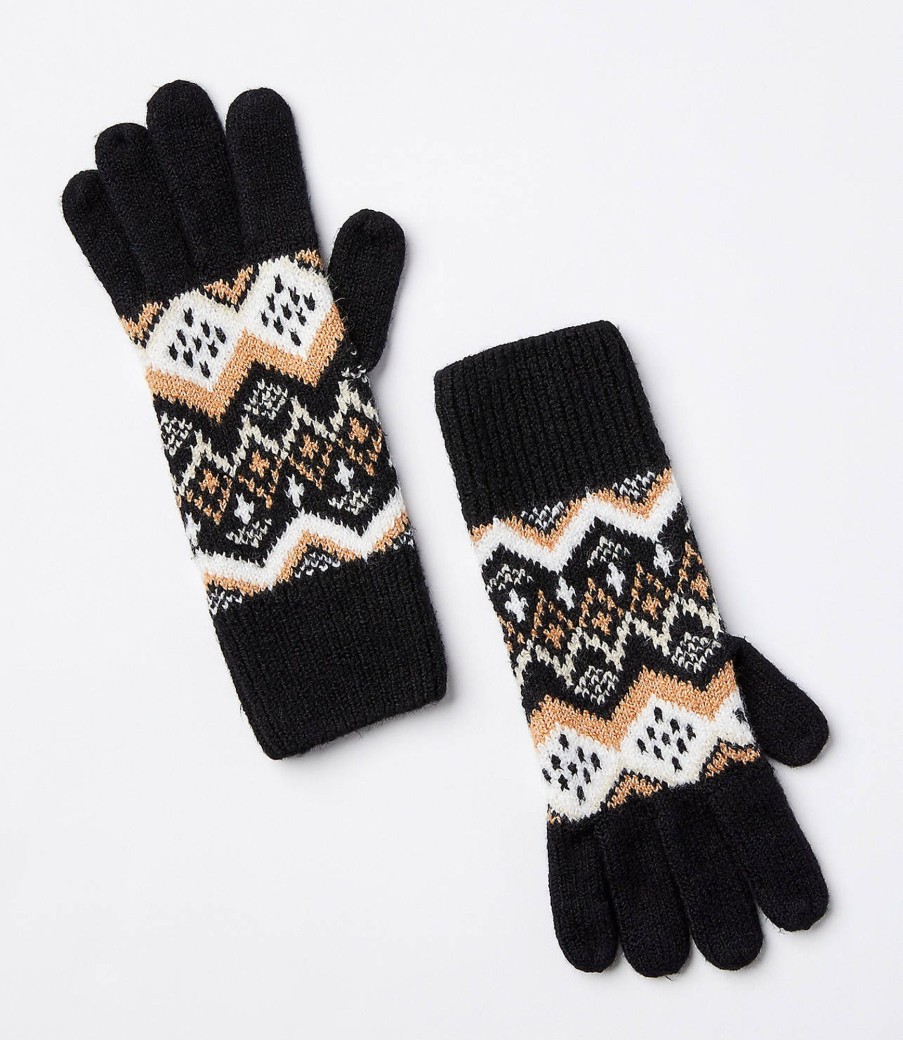 Accessories & Shoes Loft | Fair Isle Gloves Black