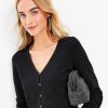 Clothing Loft | Cropped V-Neck Cardigan Black