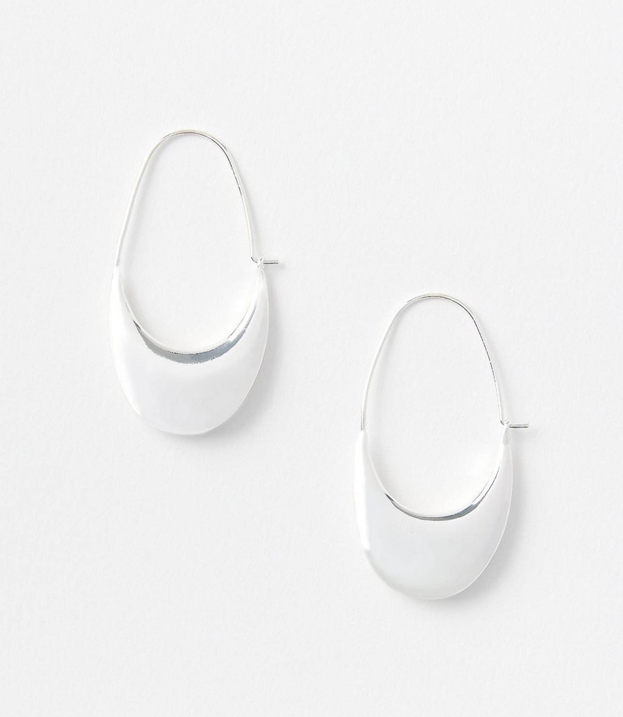 Accessories & Shoes Loft | Crescent Earrings Soft Silver