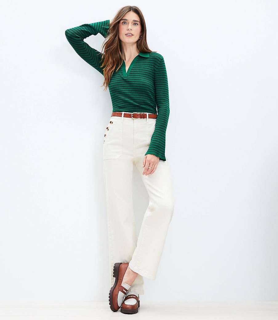 Clothing Loft | Mariner High Rise Wide Leg Jeans In Popcorn