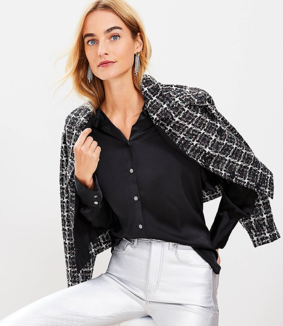 Clothing Loft | Satin Everyday Shirt Black