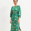 Clothing Loft | Garden Puff Sleeve Midi Dress Fraser Green