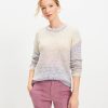 Clothing Loft | Spacedye Fuzzy Ribbed Sweater Purple Multi