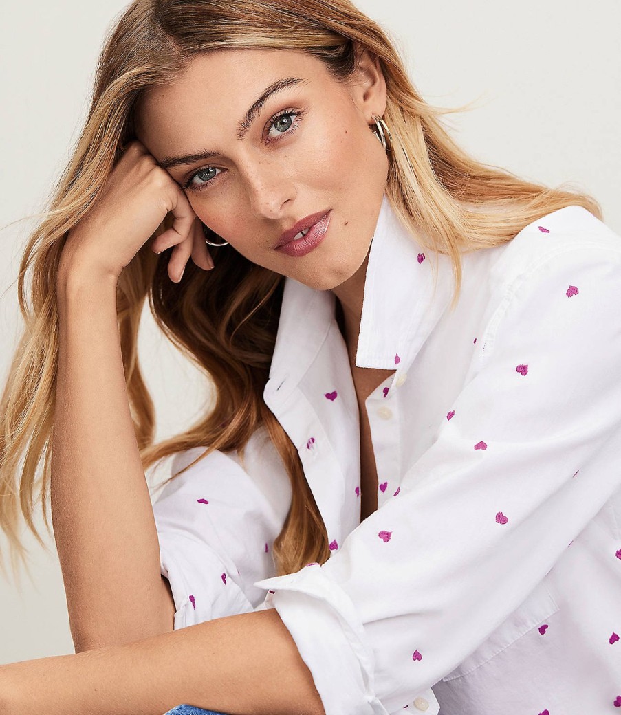 Clothing Loft | Heart Relaxed Everyday Shirt Pink Talc