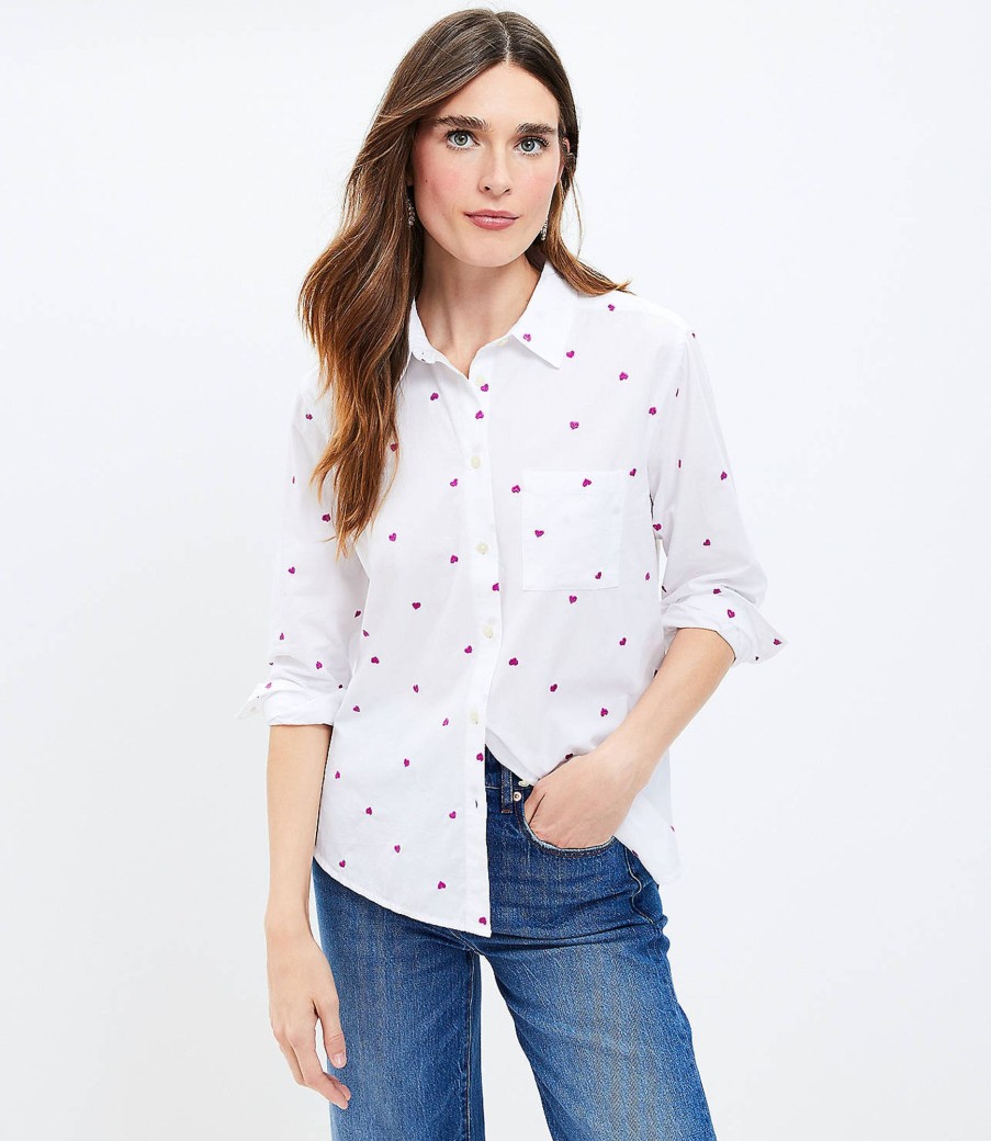 Clothing Loft | Heart Relaxed Everyday Shirt Pink Talc