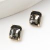 Accessories & Shoes Loft | Emerald Cut Stud Earrings Light SmoOnline Grey