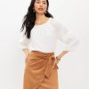 Clothing Loft | Clip Pleated Balloon Sleeve Top Whisper White