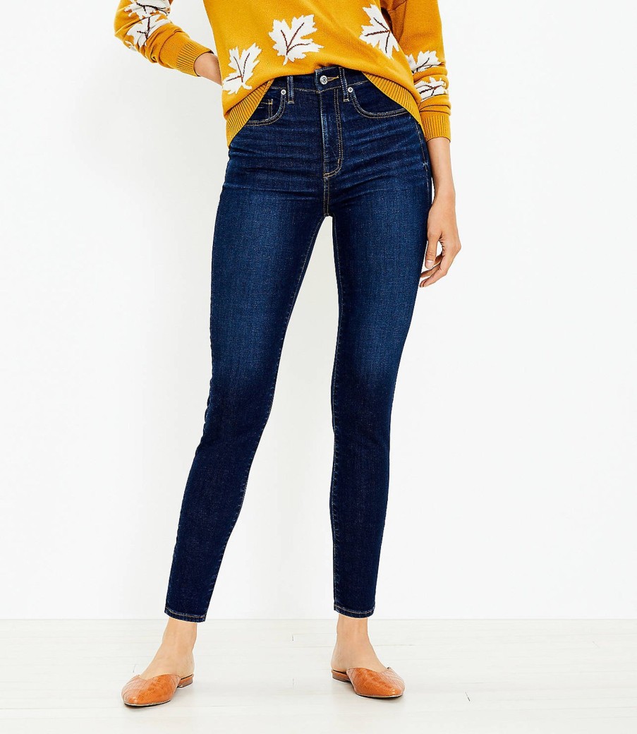 Clothing Loft | Tall High Rise Skinny Jeans In Classic Dark Indigo Wash