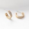 Accessories & Shoes Loft | Demi Fine Sparkle Mini Hoop Earrings Gold