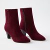 Accessories & Shoes Loft | Seamed Heel Booties French Burgundy