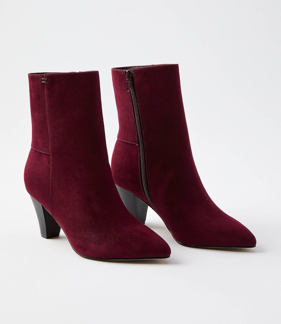 Accessories & Shoes Loft | Seamed Heel Booties French Burgundy