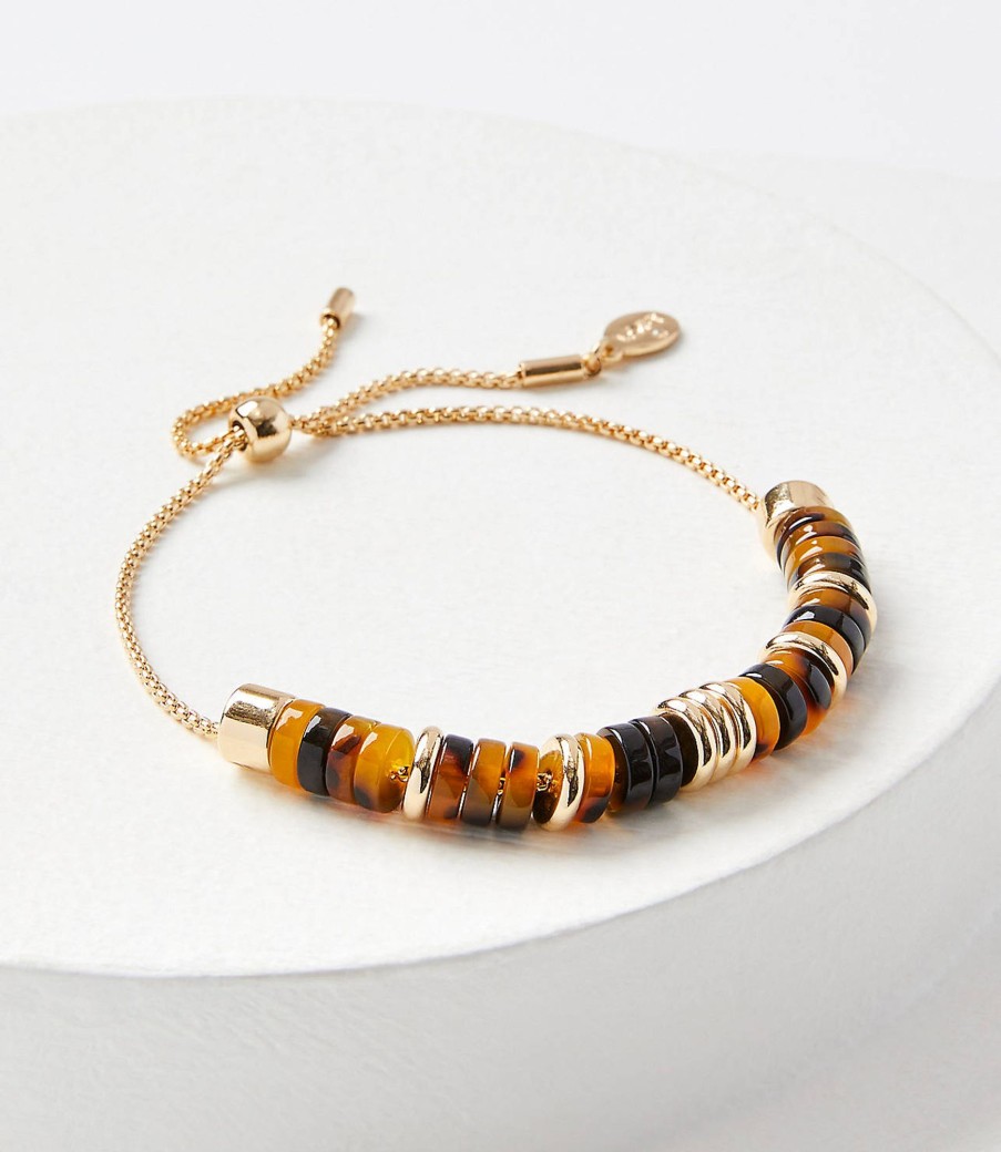 Accessories & Shoes Loft | Tortoiseshell Print Pull Tie Bracelet Tortoise Shell Brown