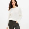 Clothing Loft | Scalloped Neck Pointelle Sweater Whisper White