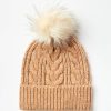 Accessories & Shoes Loft | Cable Pom Pom Beanie Perfect Camel