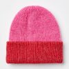 Accessories & Shoes Loft | Colorblock Ribbed Beanie Rosy Pink