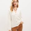 Clothing Loft | Ribbed V-Neck Cardigan Whisper White