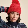 Accessories & Shoes Loft | Cable Pom Pom Beanie Tango Red