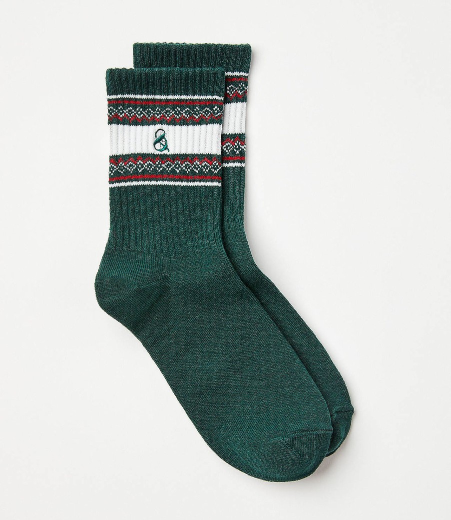 Clothing Loft | Lou & Grey Fair Isle Cozy Crew Socks Deep Tropic Green