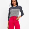 Clothing Loft | Stripe Textured Stitch Sweater Deep Space Blue