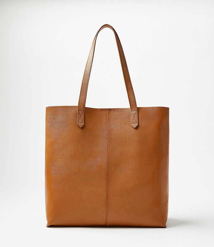 Accessories & Shoes Loft | Leather Tote Bag Cognac