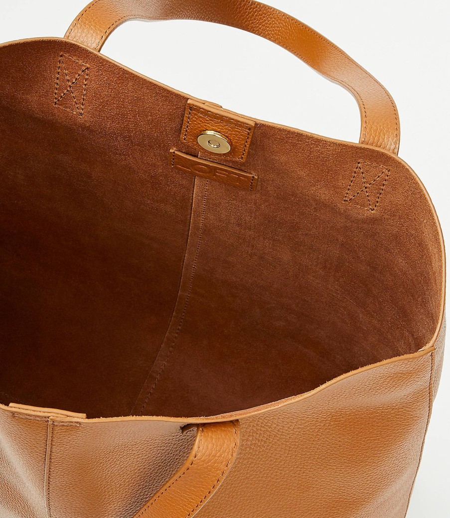 Accessories & Shoes Loft | Leather Tote Bag Cognac