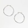 Accessories & Shoes Loft | Sculpted Hoop Earrings Silvertone