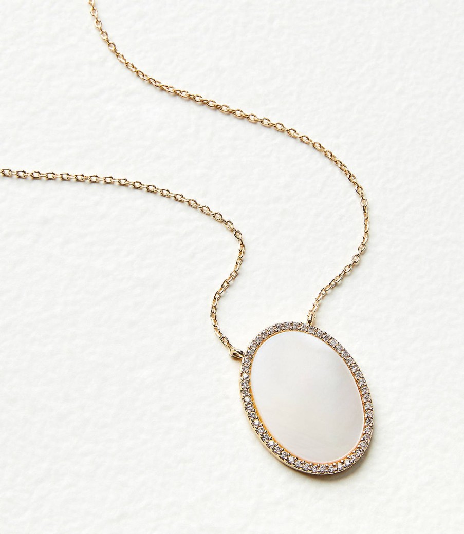 Accessories & Shoes Loft | Crystal Pendant Necklace Mother Of Pearl