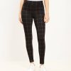 Clothing Loft | Plaid Ponte Leggings Black Multi