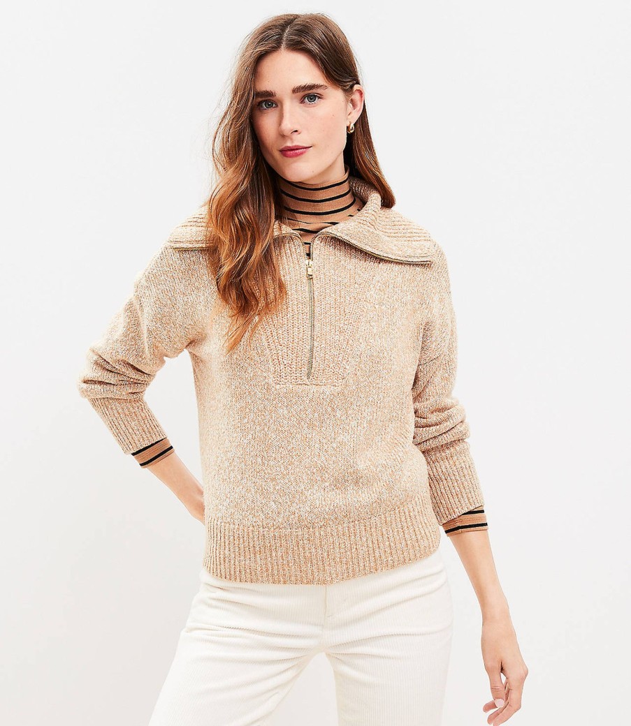 Clothing Loft | Half Zip Sweater Neutral Multi